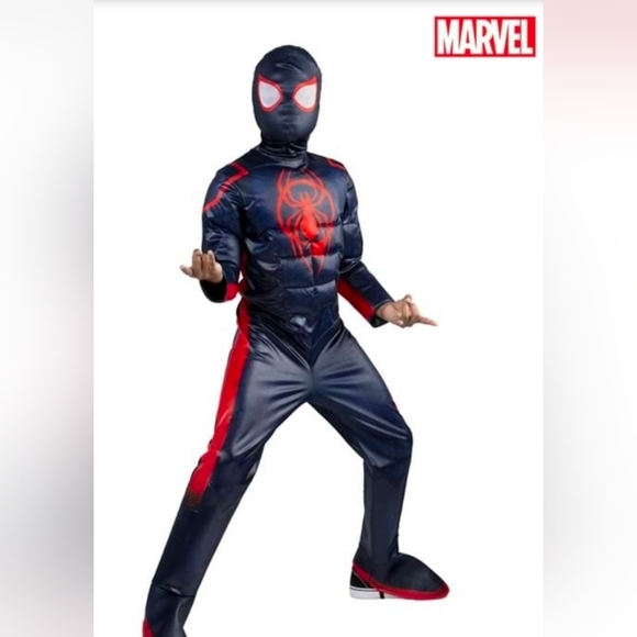 🕸Boys Size Lg Miles Morales Costume🕸 - Picture 1 of 9